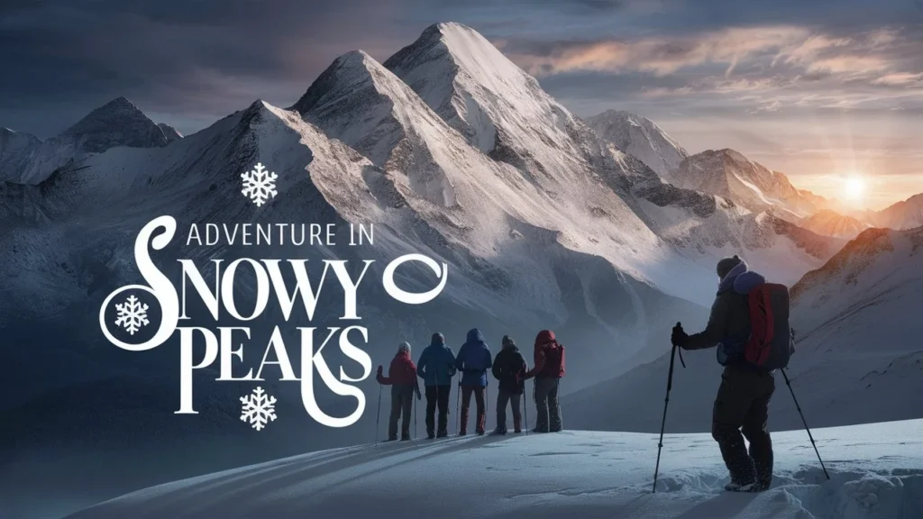 Adventure in Snowy Peaks Captions