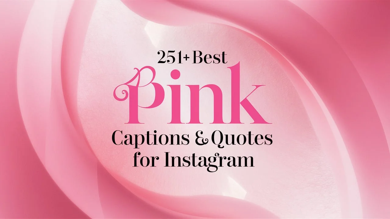 Best Pink Captions & Quotes for Instagram