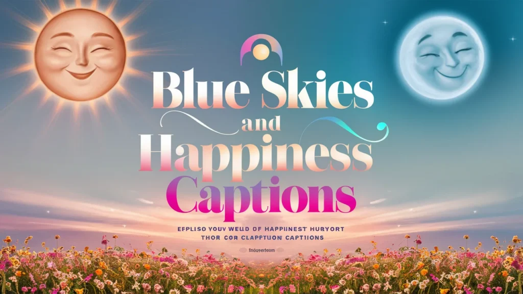 Blue Skies and Happiness Captions