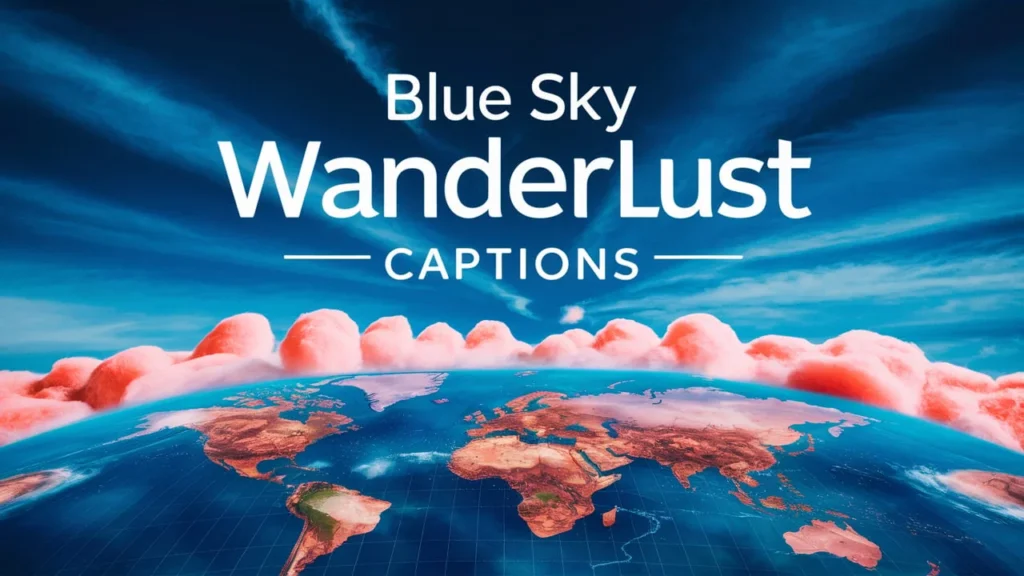 Blue Sky Wanderlust Captions