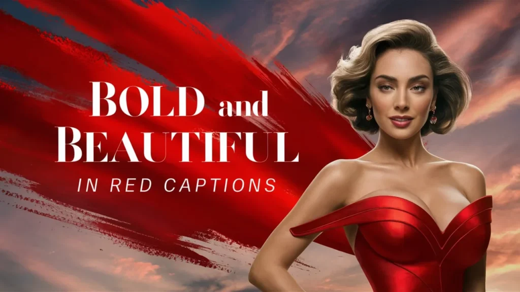 Bold and Beautiful in Red Captions