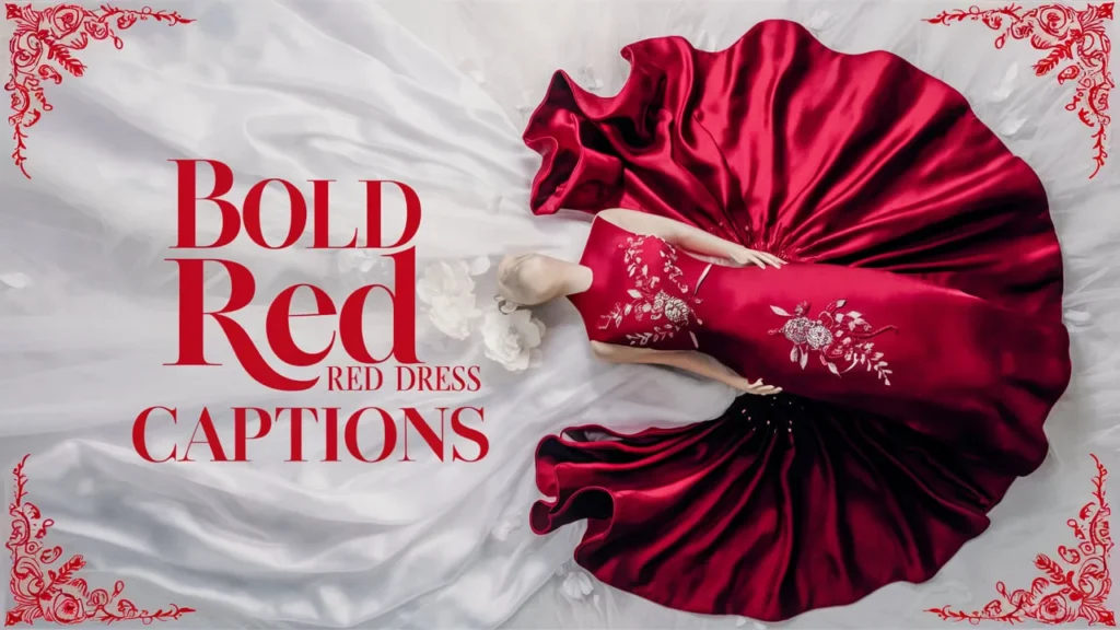 Bold Red Dress Captions 