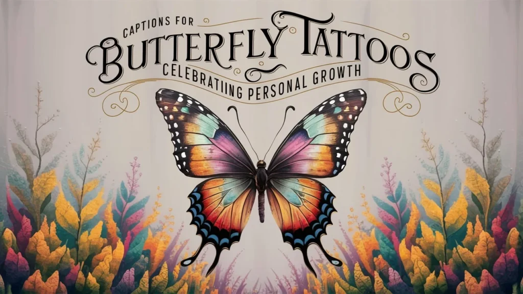 Captions for Butterfly Tattoos Celebrating Personal Growth