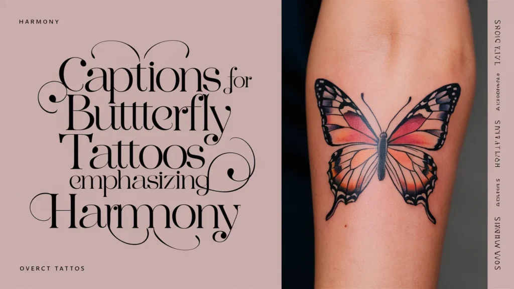 Captions for Butterfly Tattoos Emphasizing Harmony