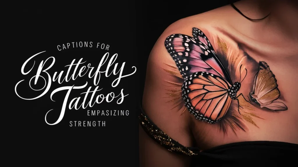 Captions for Butterfly Tattoos Emphasizing Strength