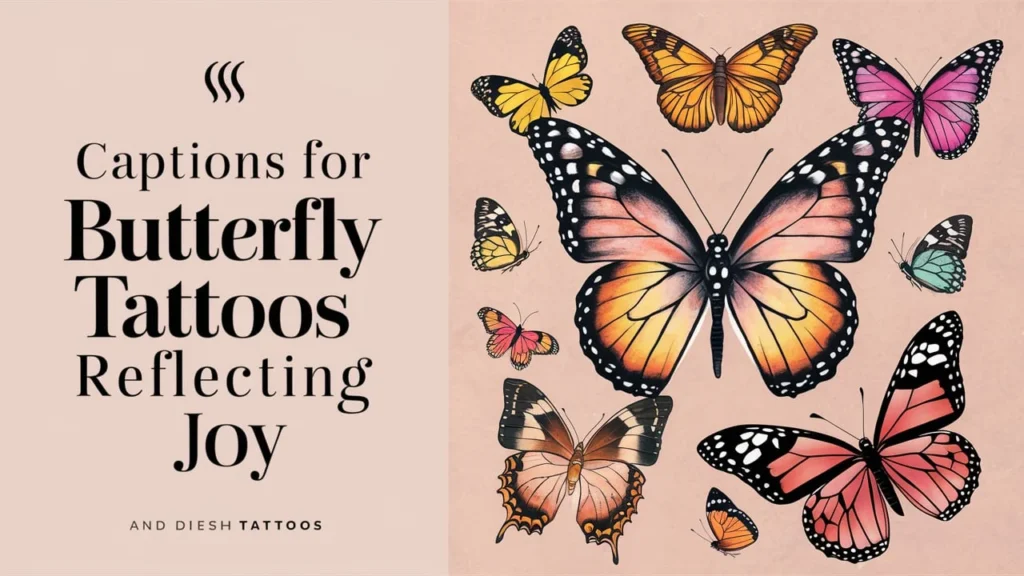 Captions for Butterfly Tattoos Reflecting Joy