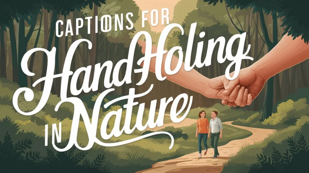 Captions for Hand-Holding in Nature