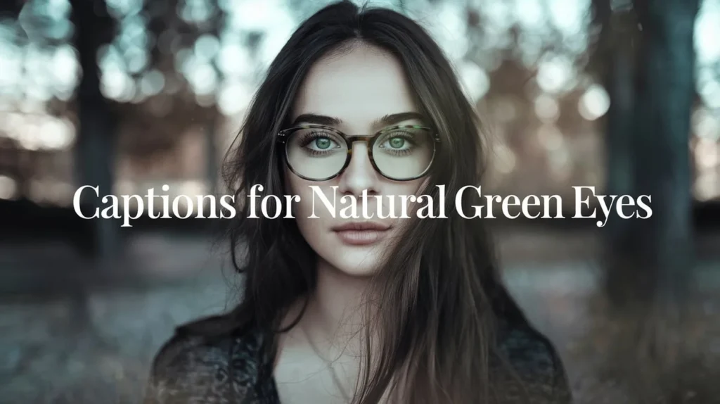 Captions for Natural Green Eyes