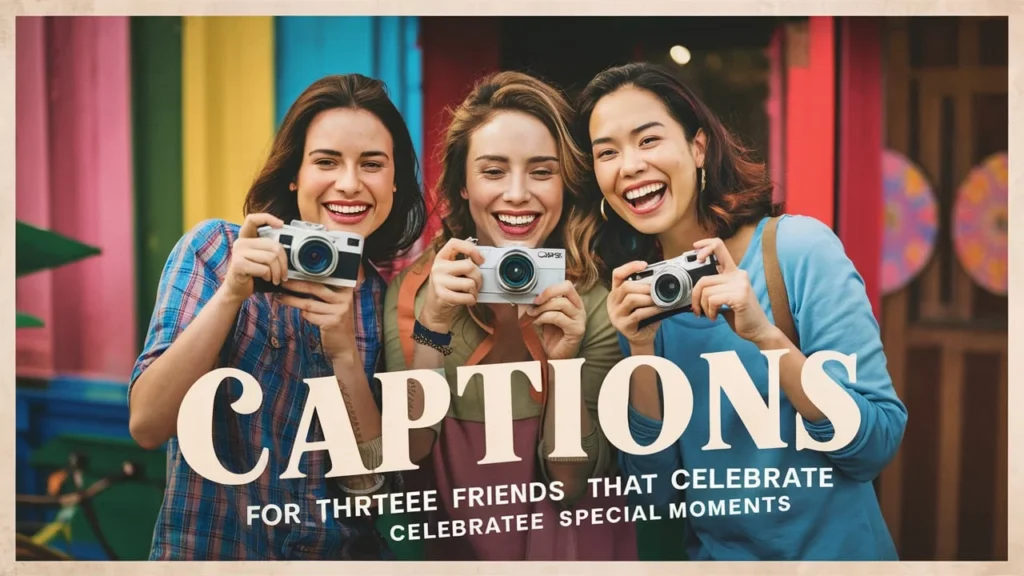 Captions for Three Friends That Celebrate Special Moments