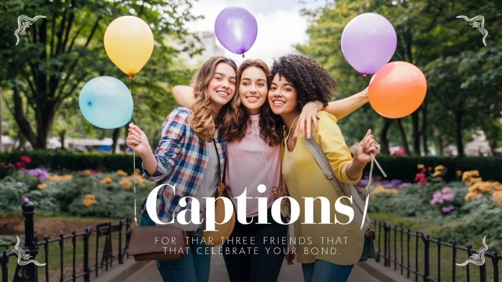 Captions for Three Friends That Celebrate Your Bond