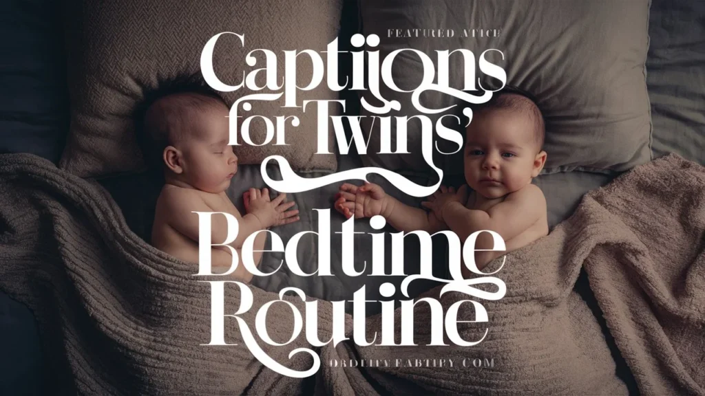 Captions for Twins’ Bedtime Routine