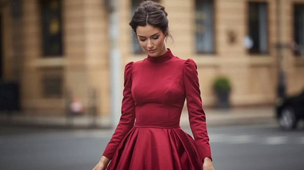 Classic Red Dress Captions