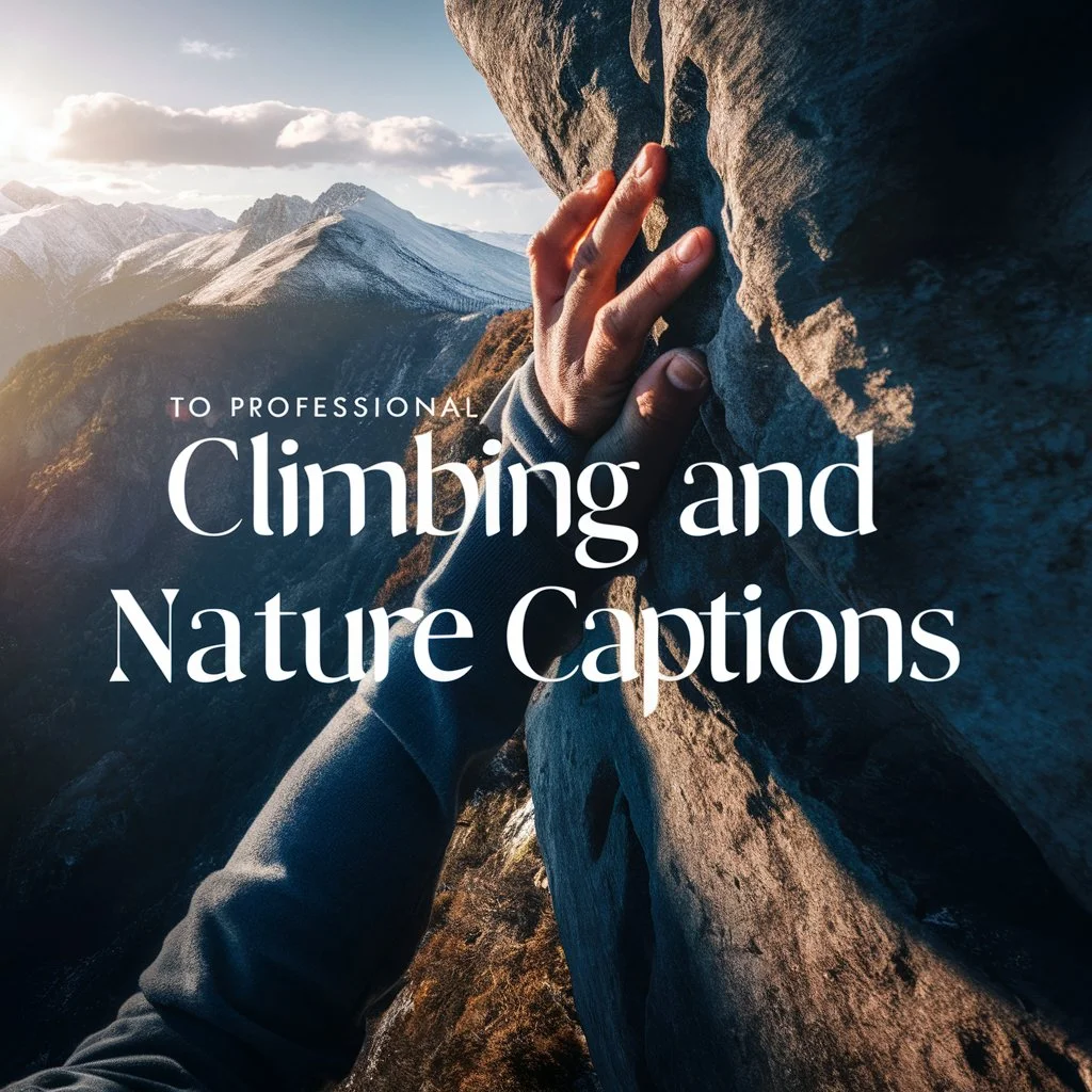 Climbing and Nature Captions