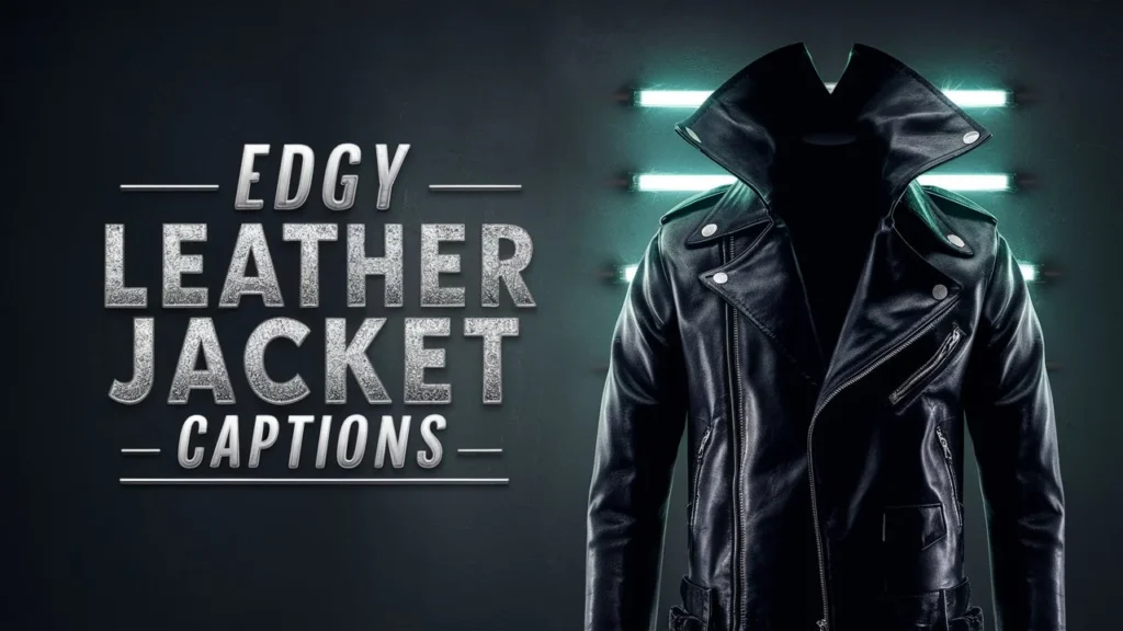 Edgy Leather Jacket Captions