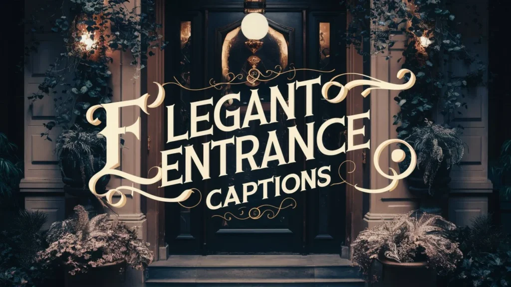 Elegant Entrance Captions