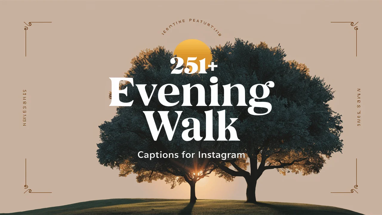 Evening Walk Captions for Instagram