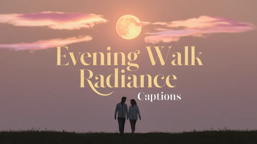 Evening Walk Radiance Captions