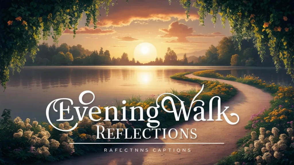 Evening Walk Reflections Captions