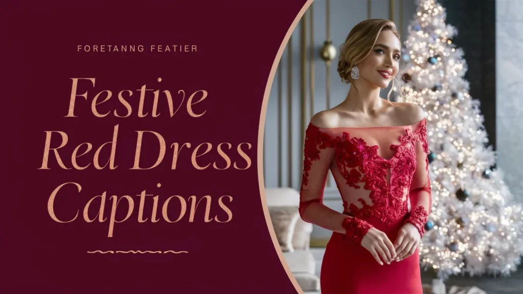 Festive Red Dress Captions 