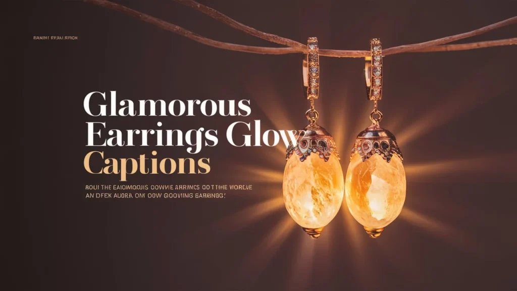 Glamorous Earrings  Glow Captions