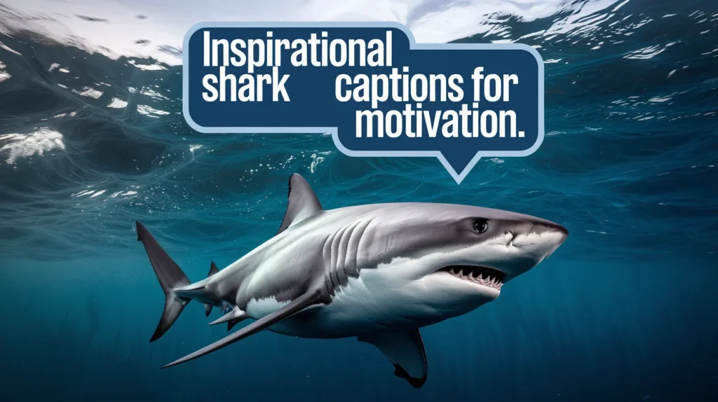 Inspirational Shark Captions for Motivation