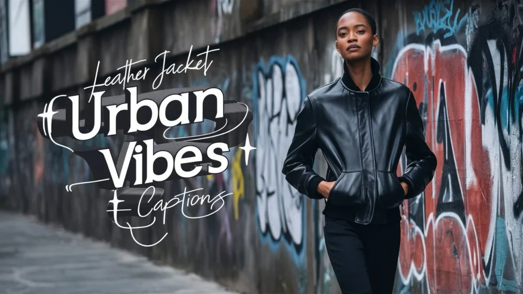 Leather Jacket Urban Vibes Captions