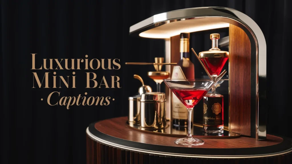 Luxurious Mini Bar Captions