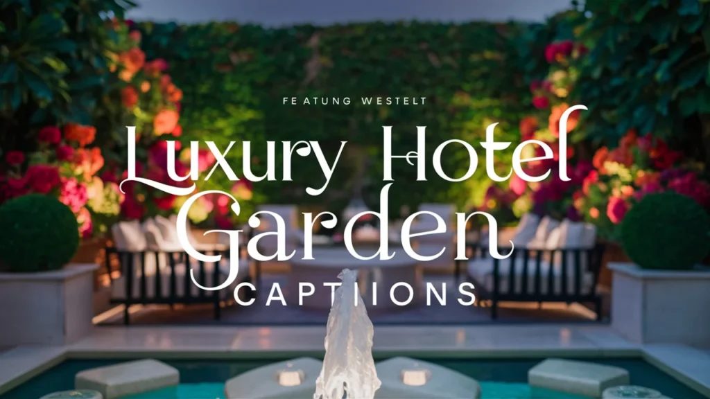 Luxury Hotel Garden Captions