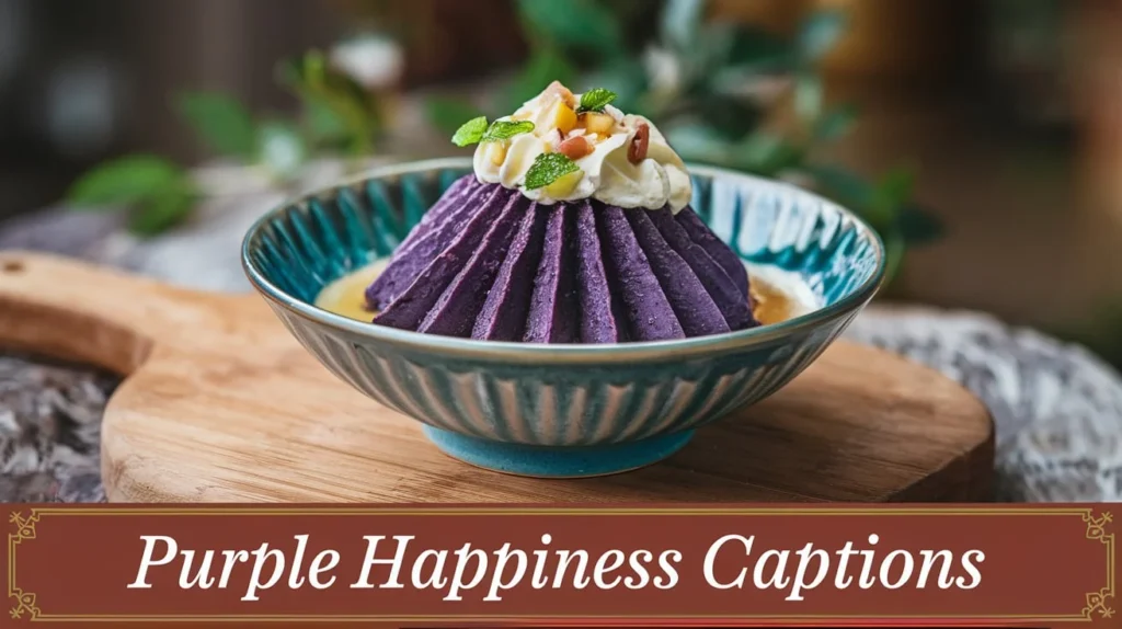 Purple Happiness Captions