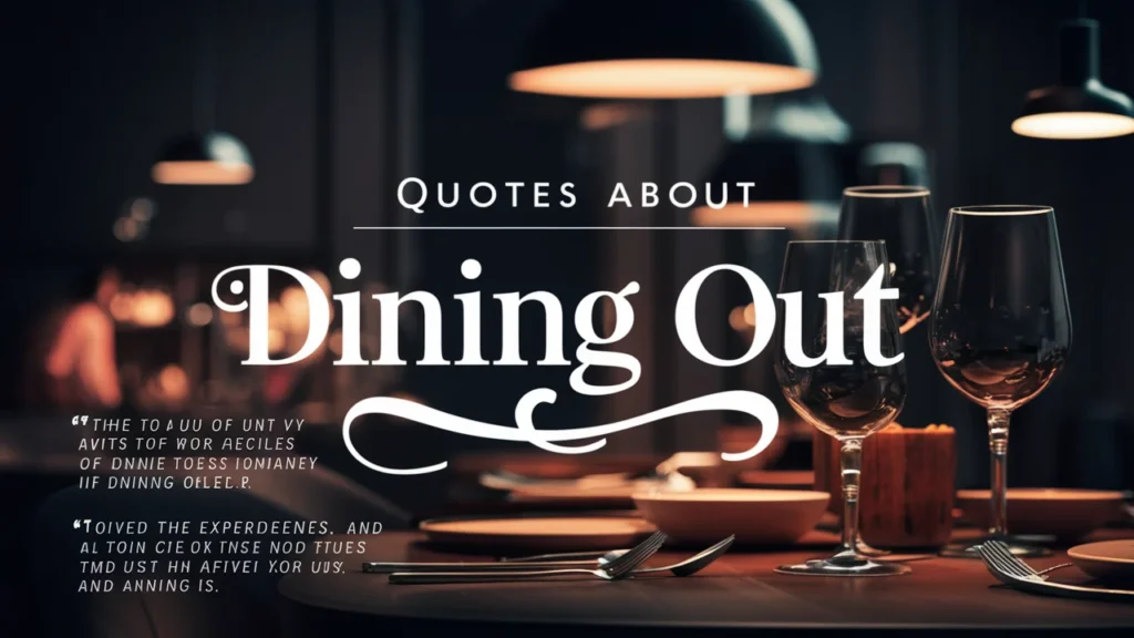 Quotes About Dining Out