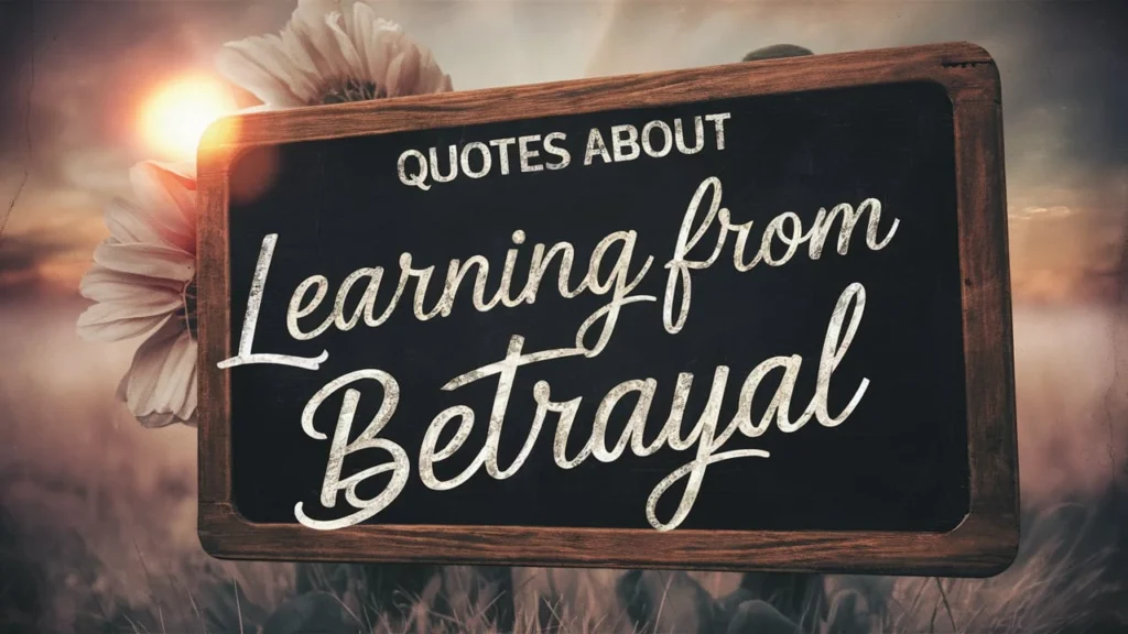 Quotes About Learning from Betrayal