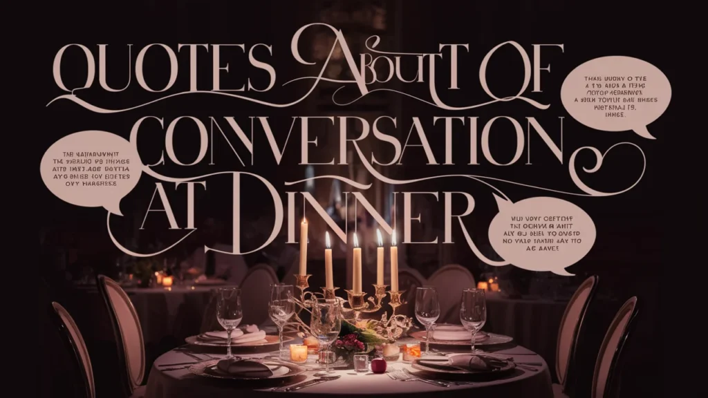 Quotes About the Art of Conversation at Dinner