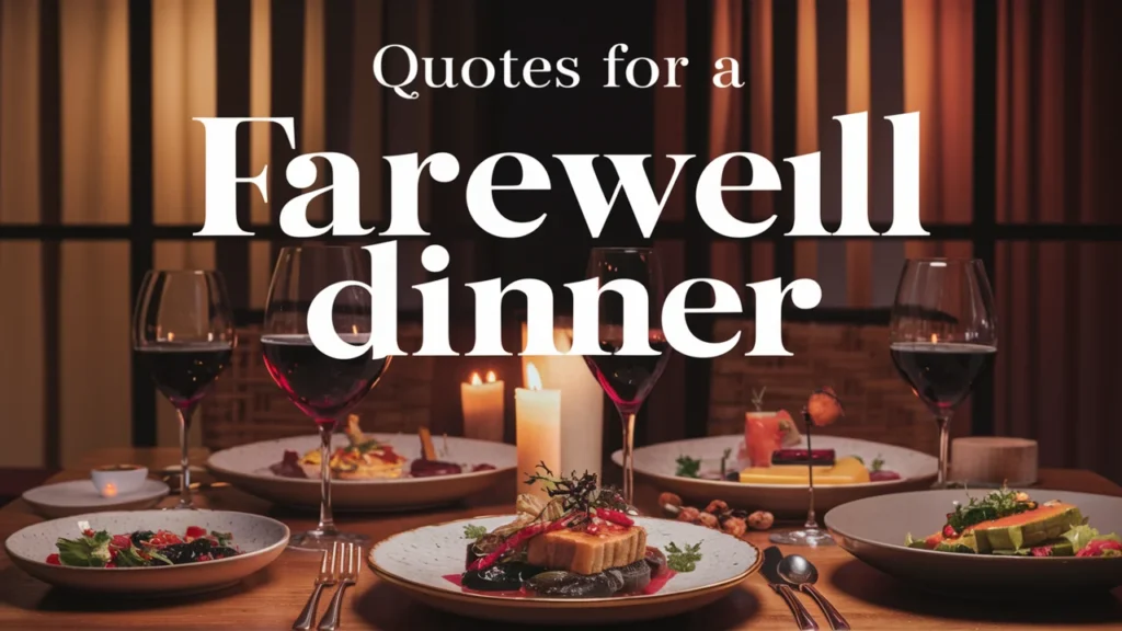 Quotes for a Farewell Dinner