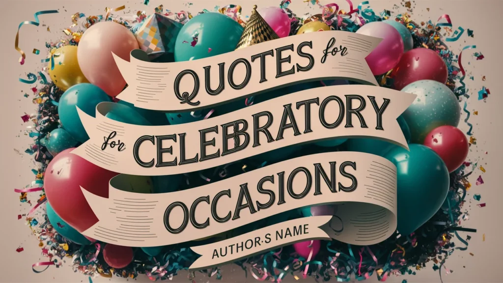 Quotes for Celebratory Occasions