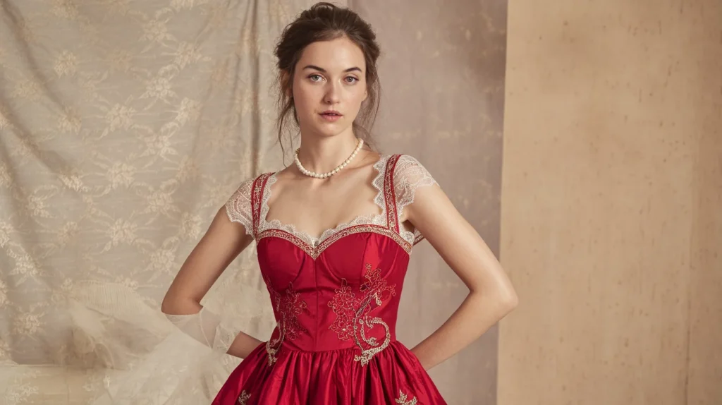 Romantic Red Dress Captions