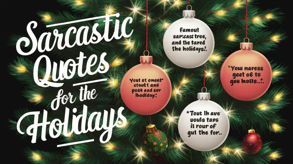 Sarcastic Quotes for the Holidays