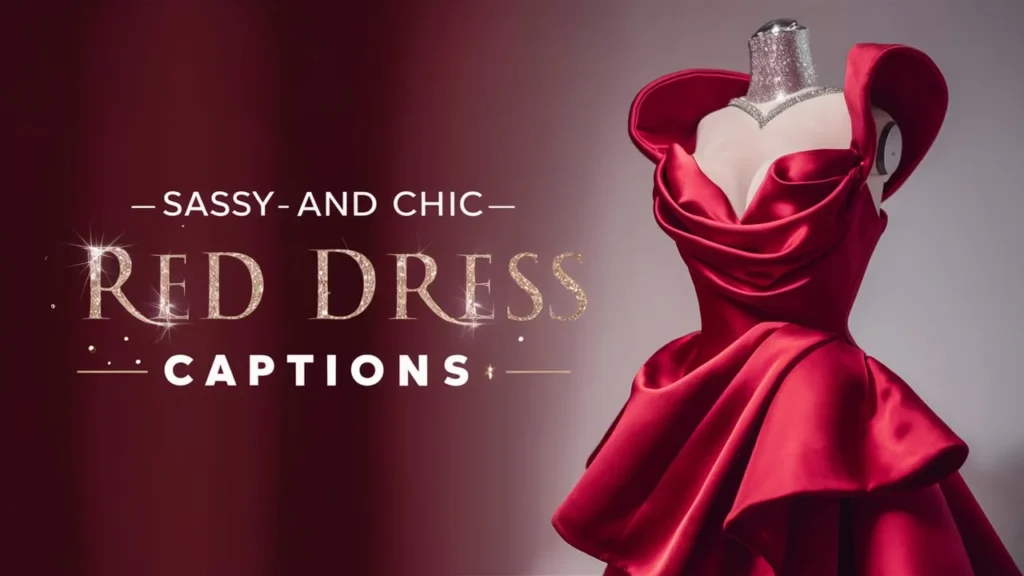 Sassy and Chic Red Dress Captions 