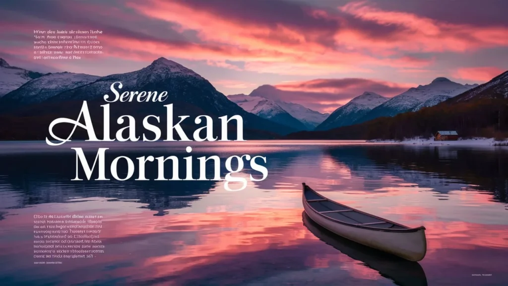 Serene Alaskan Mornings Captions