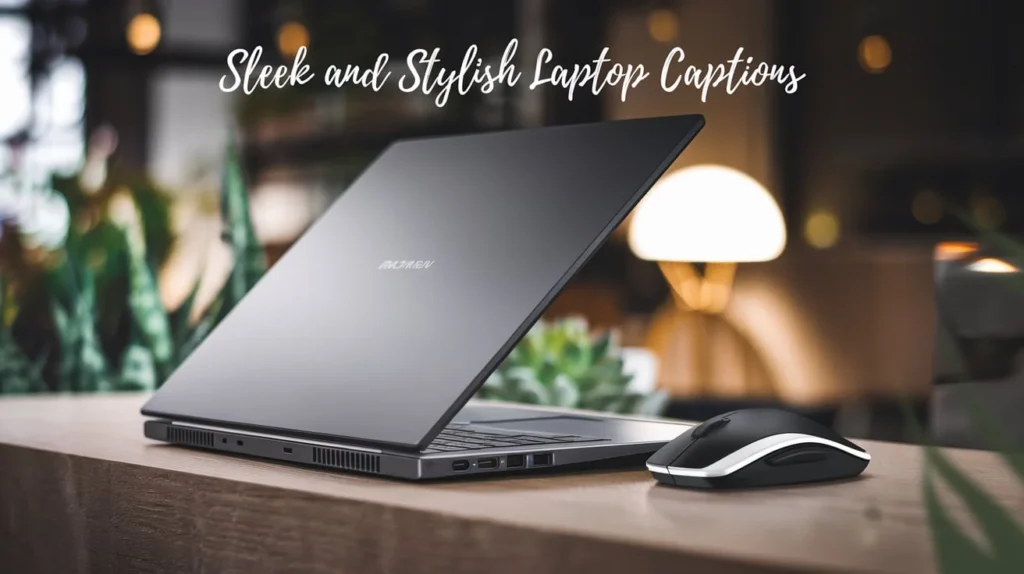 Sleek and Stylish Laptop Captions