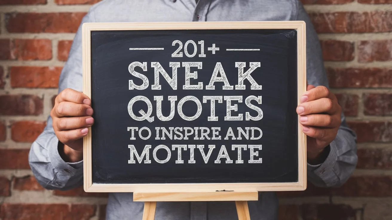 Sneak Quotes to Inspire and Motivate