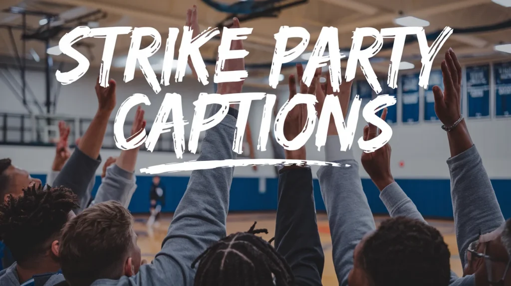 Strike Party Captions