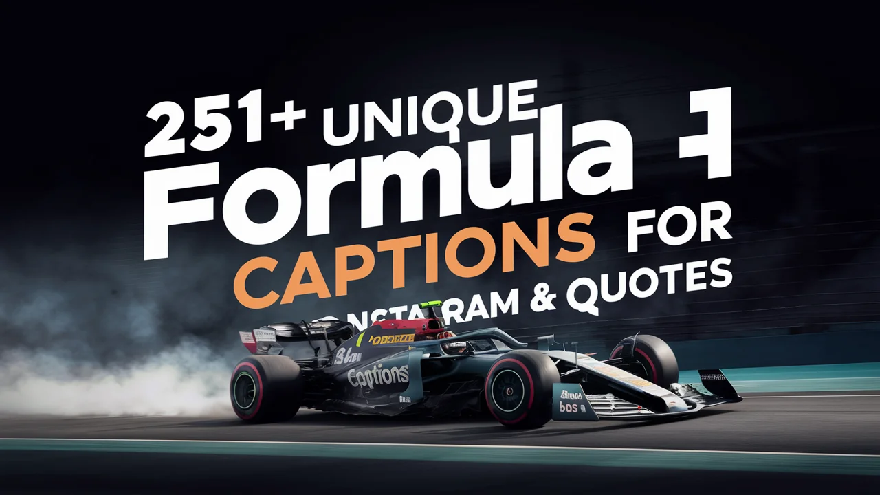 Unique Formula1 Captions For Instagram & Quotes