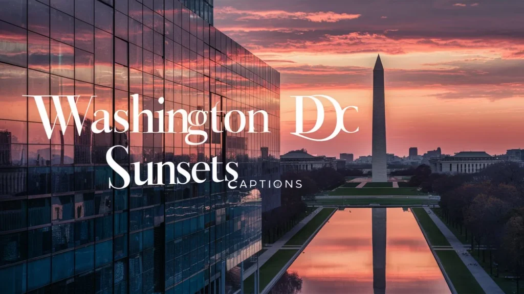 Washington DC Sunsets Captions