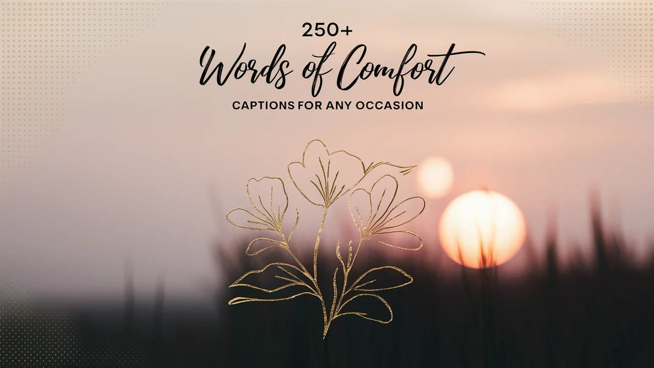 Words of Comfort Captions for Any Occasion