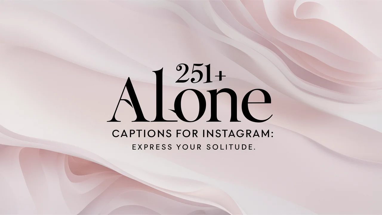 Alone Captions for Instagram: Express Your Solitude