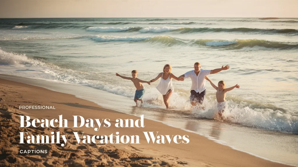 Beach Days and Family Vacation Waves Captions