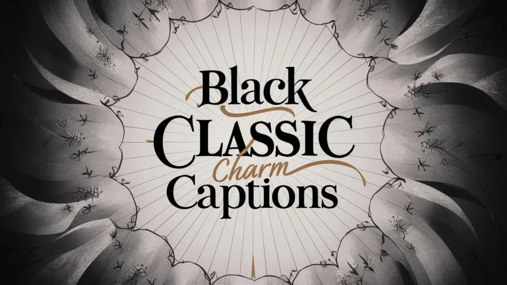 Black Classic Charm Captions