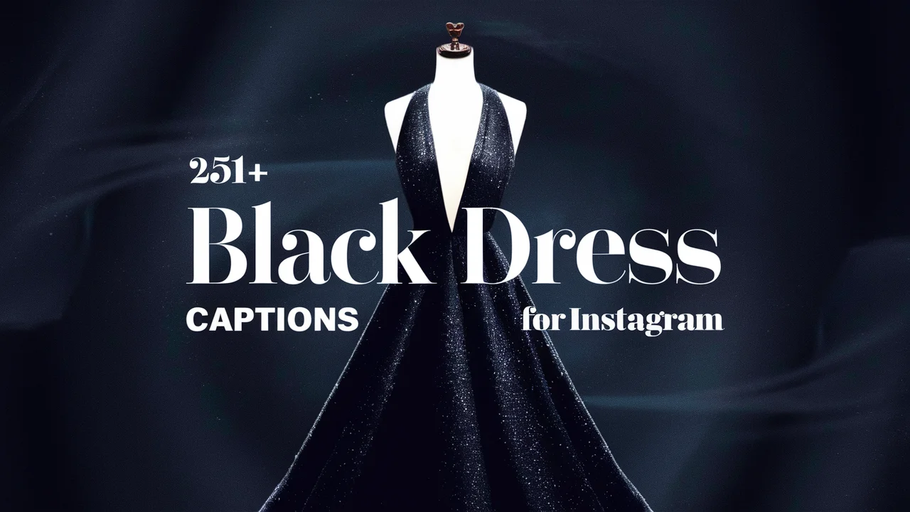 Black Dress Captions For Instagram