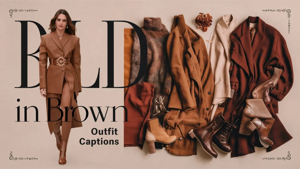 Bold in Brown Outfit Captions