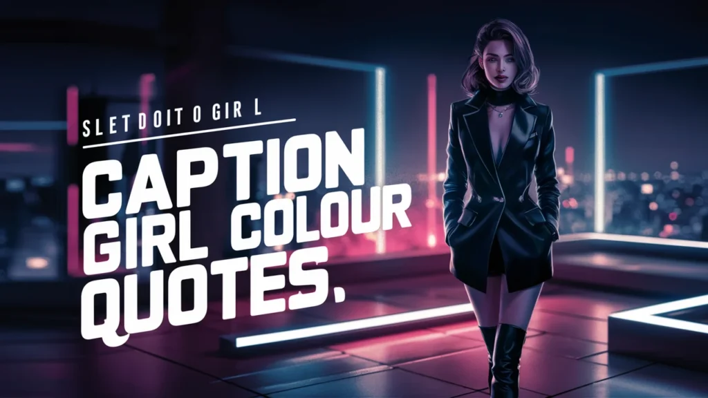 Caption Girl Black Colour Quotes